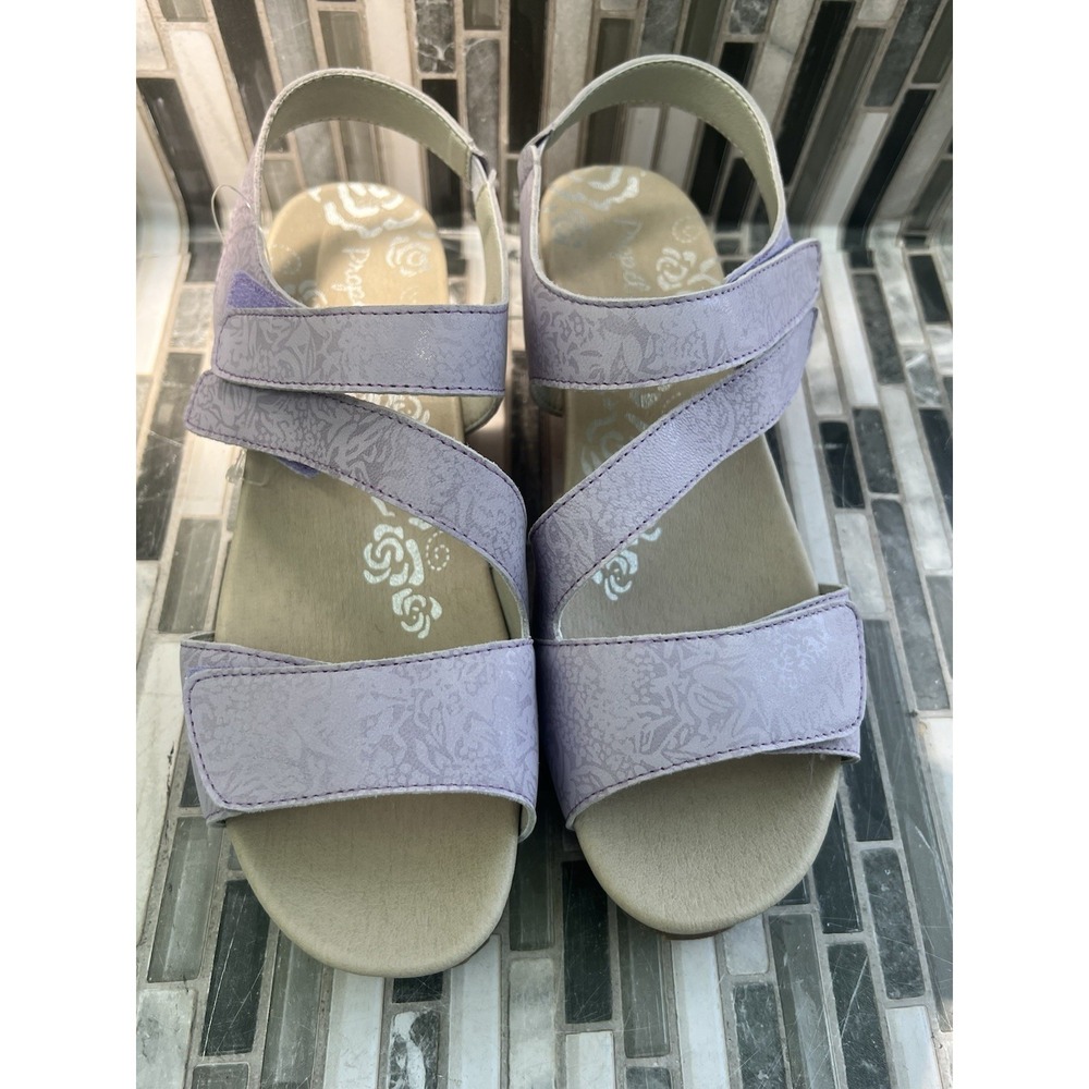 Propet Women Millie Leather Sandals Violet Size 9.5
